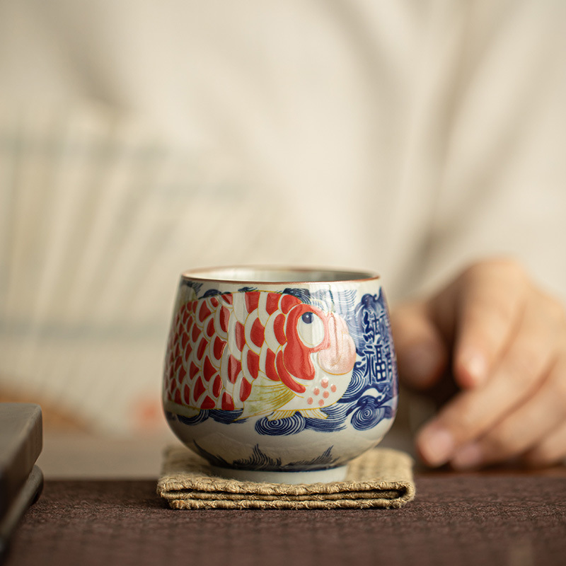 Handmade Ceramic Mug - 1 szt Chińska tradycja Ceramiczna filiżanka