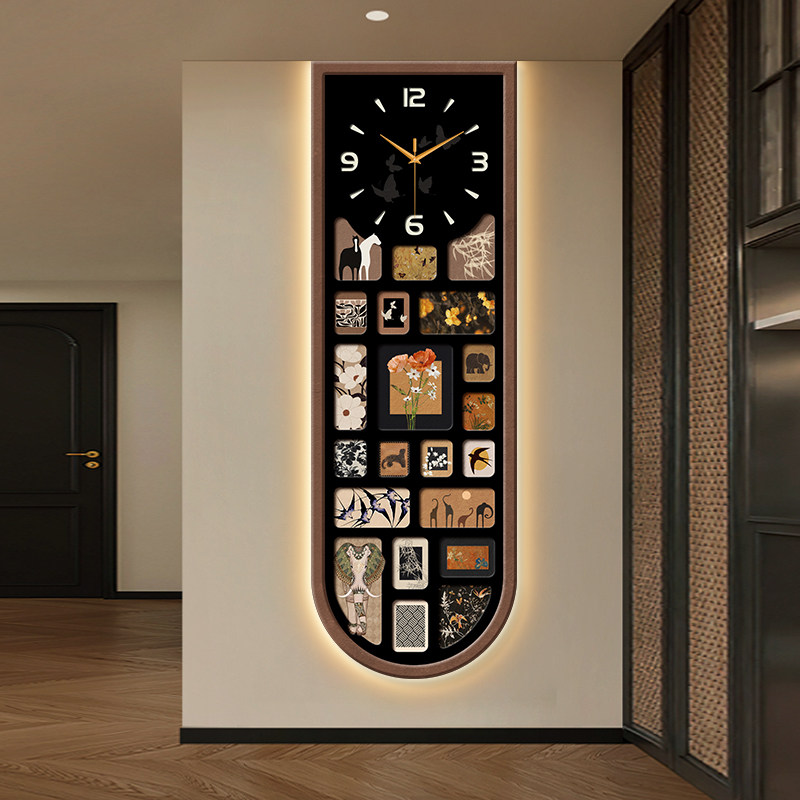 Luxury Lifestyle Aesthetic - Pionowy Zegar Ścienny w Japońskim Stylu,