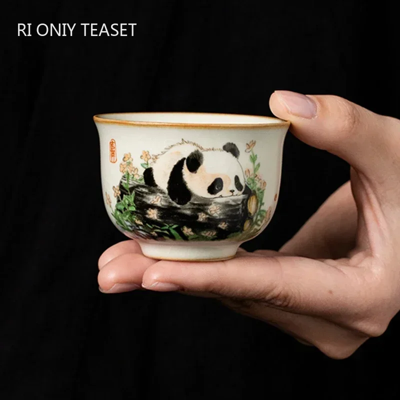 Handmade Ceramic Mug - 1 szt Chińska tradycja Ru Kiln