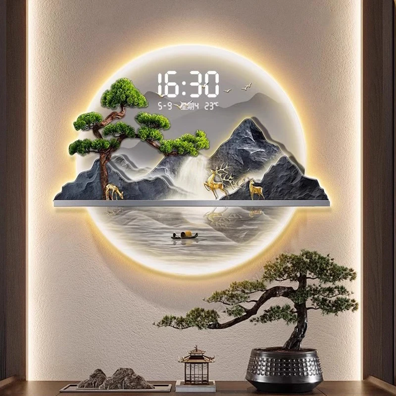 Luxury Lifestyle Aesthetic - Zegary ścienne w stylu chińskim, nowoczesna